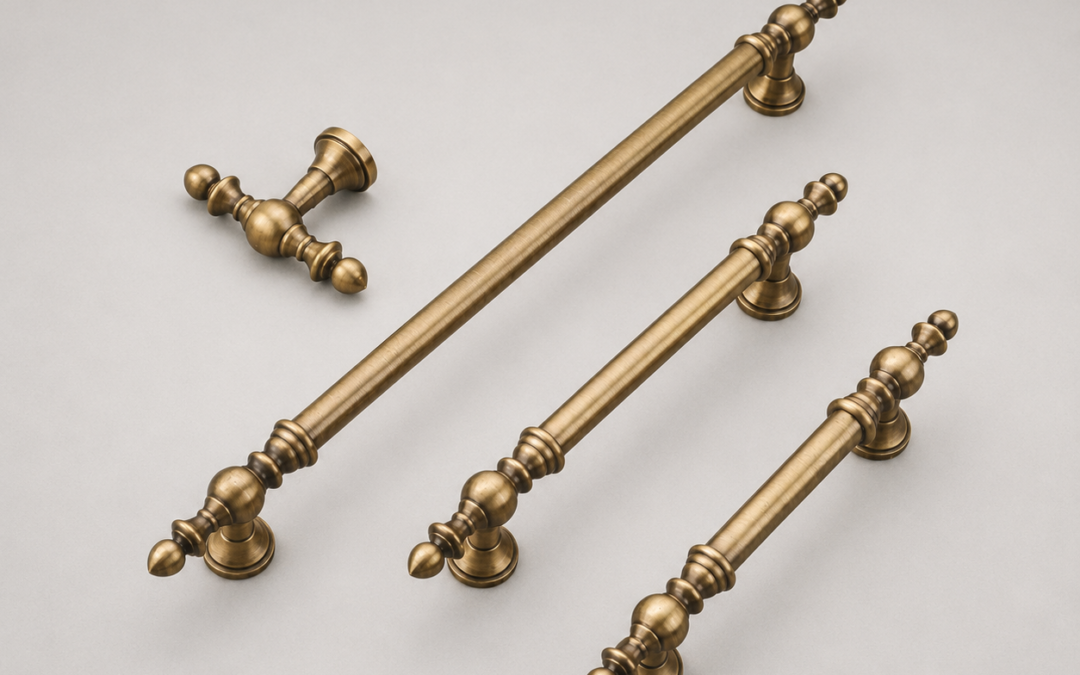 AURUM LH-15 Premium Brass Cabinet Handle & Knob