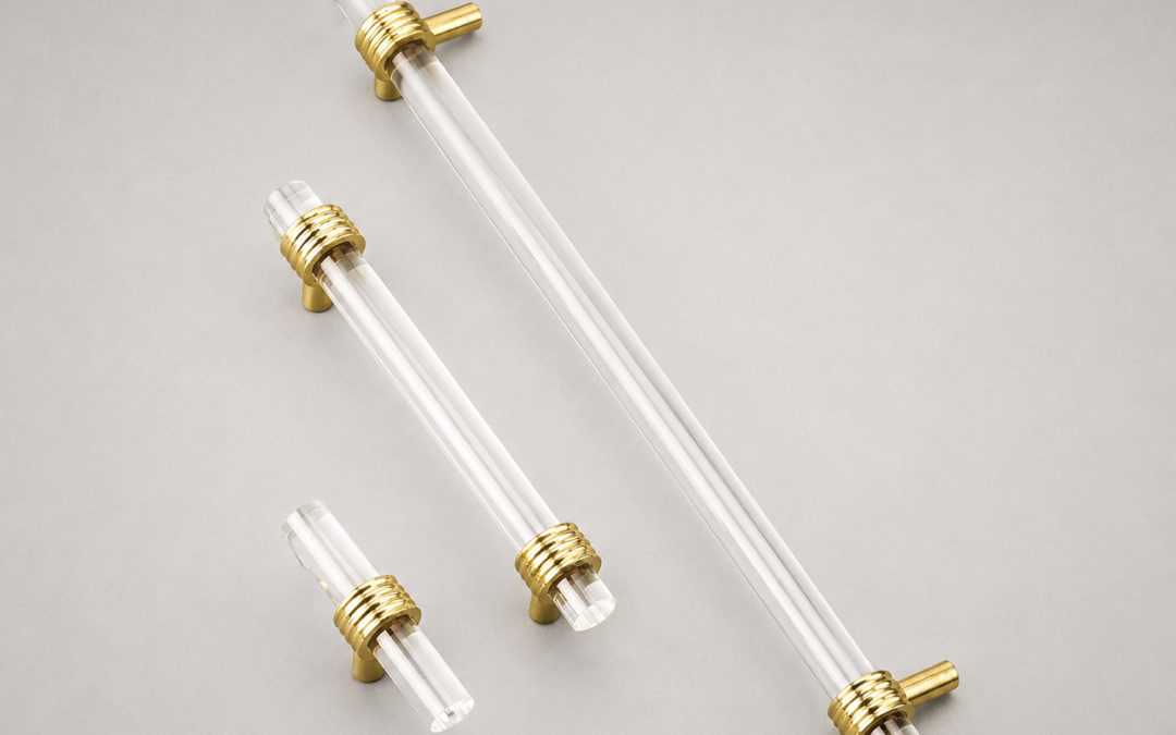 PRISM LH-14 Premium Acrylic & Brass Cabinet Handle